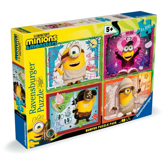 Puzzle Ravensburger Minions III de 4 x 100 Peças