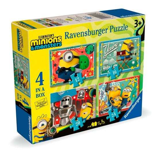 Puzzle Ravensburger Minions III Progressivo de 12+16+20+24 Pç
