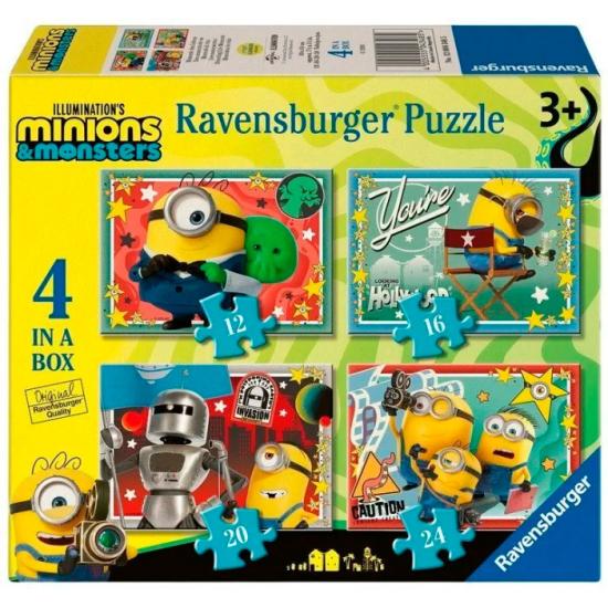 Puzzle Ravensburger Minions III Progressivo de 12+16+20+24 Pç