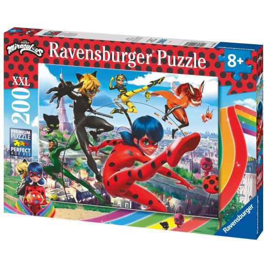 Ravensburger Miraculous Lady Bug XXL Puzzle 200 peças Ravensburger Miraculous Lady Bug XXL Puzzle 200 peças