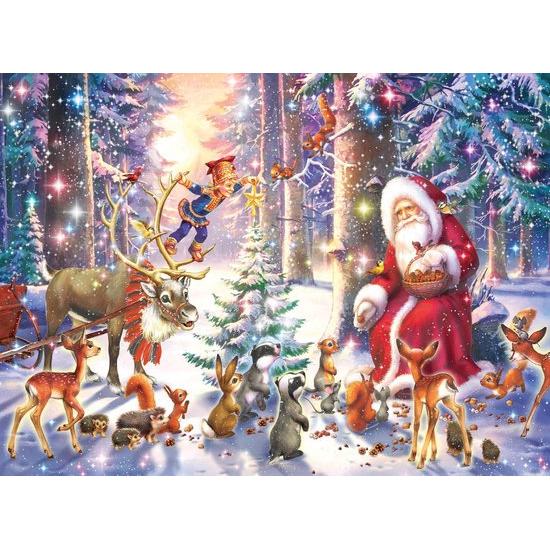 Puzzle Ravensburger Christmas in the Woods XXL 100 peças