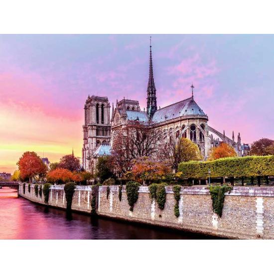 Puzzle Ravensburger Notre Dame ao pôr do sol 1500 peças