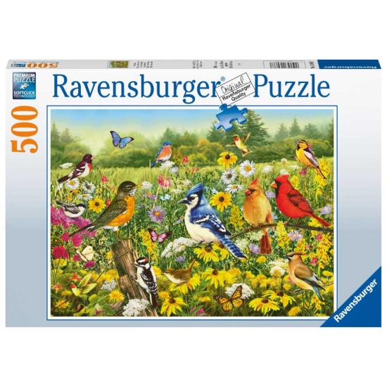 Ravensburger Puzzle Birds in the Meadow 500 peças