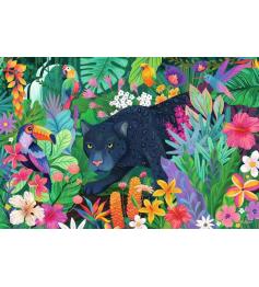 Puzzle Ravensburger Pantera Na Selva De Flores de 3000 Peças