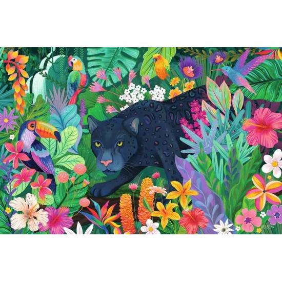 Puzzle Ravensburger Pantera Na Selva De Flores de 3000 Peças
