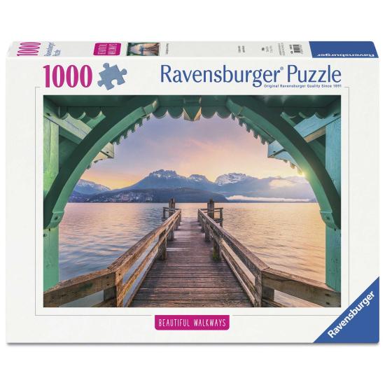 Puzzle Ravensburger Passarela No Lago De Annecy 1000 Pçs
