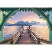 Puzzle Ravensburger Passarela No Lago De Annecy 1000 Pçs
