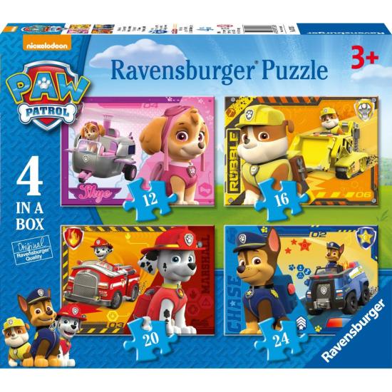 Patrulha Canina Ravensburger Puzzle 12+16+20+24 Peças