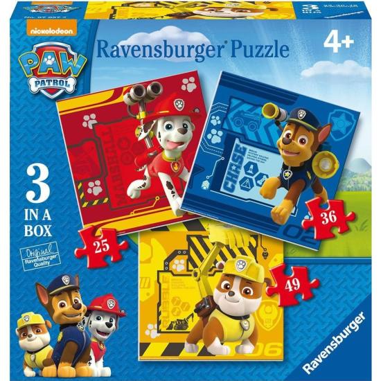 Patrulha Canina Ravensburger Puzzle 25+36+49 Peças