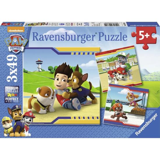 Patrulha Canina Ravensburger Puzzle 3 x 49 Peças