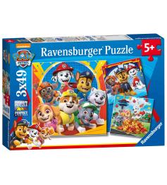 Puzzle Patrulha Canina Ravensburger 3x49 peças