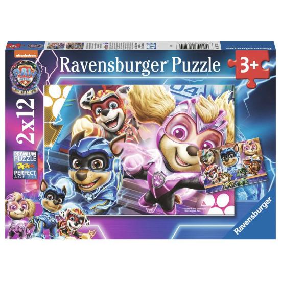 Puzzle Ravensburger Paw Patrol Mighty Movie 2x12 peças Puzzle Ravensburger Paw Patrol Mighty Movie 2x12 peças