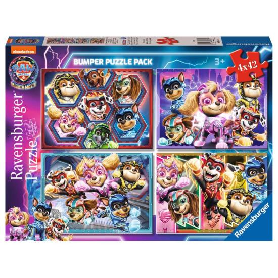 Puzzle Ravensburger Paw Patrol Mighty Movie de 4x42 peças