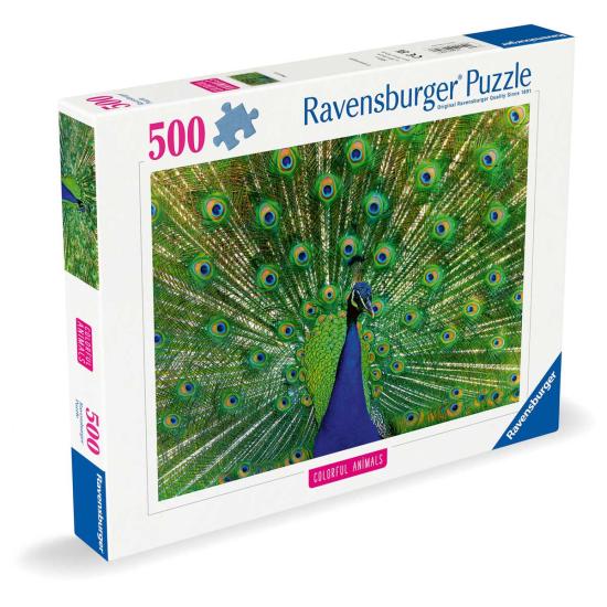 Puzzle Ravensburger Pavão 500 peças Puzzle Ravensburger Pavão 500 peças