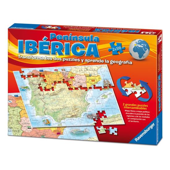Puzzle Ravensburger Península Ibérica 2 x 100 peças