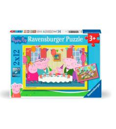 Puzzle Ravensburger Celebração da Peppa Pig 2x12 peças