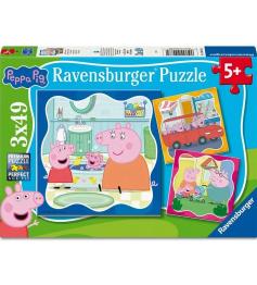 Puzzle Ravensburger Peppa Pig 3x49 Peças