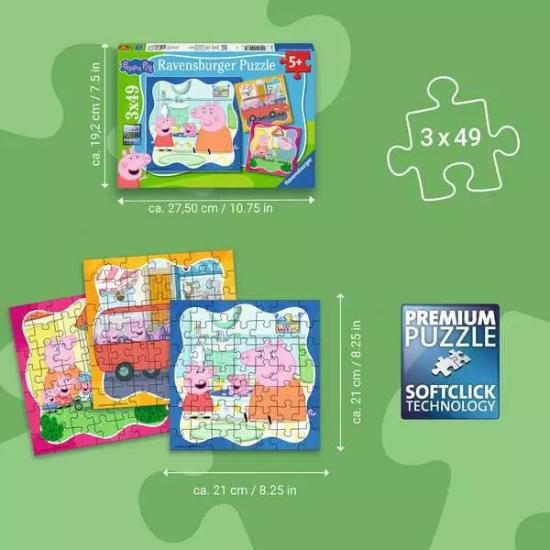 Puzzle Ravensburger Peppa Pig 3x49 Peças