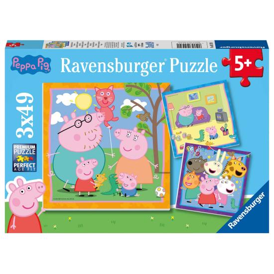 Puzzle Ravensburger Peppa Pig Família e amigos 3x49 peças