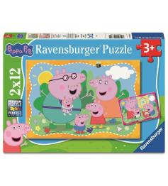 Puzzle Ravensburger Peppa Pig Famílias Felizes 2x12 peças