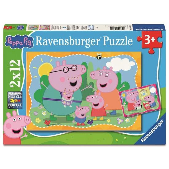 Puzzle Ravensburger Peppa Pig Famílias Felizes 2x12 peças