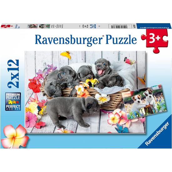 Puzzle Ravensburger Pequenas Bolas de Pelo 2x12 peças Puzzle Ravensburger Pequenas Bolas de Pelo 2x12 peças