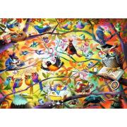 Puzzle Ravensburger Passarinhos Ocupados de 1000 peças