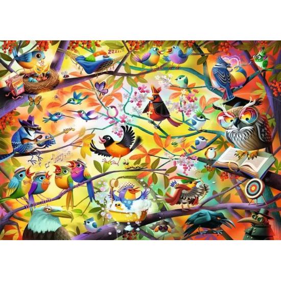 Puzzle Ravensburger Passarinhos Ocupados de 1000 peças