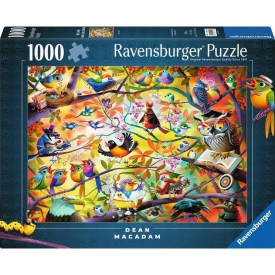 Puzzle Ravensburger Passarinhos Ocupados de 1000 peças