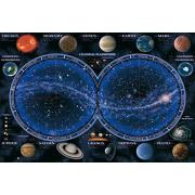 Puzzle de mapa do planisfério celestial Ravensburger 1500