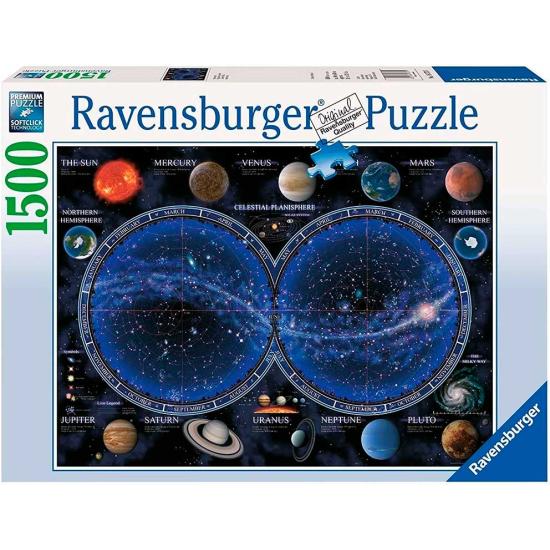 Puzzle de mapa do planisfério celestial Ravensburger 1500