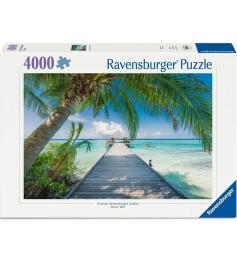 Puzzle Ravensburger Praia Dos Sonhos Nas Maldivas 4000 Peças