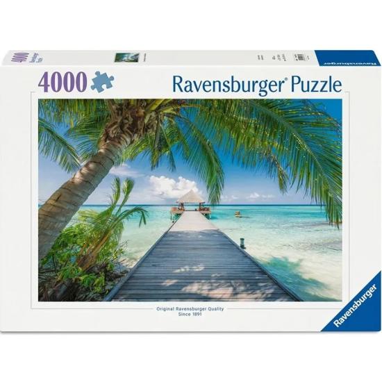 Puzzle Ravensburger Praia Dos Sonhos Nas Maldivas 4000 Peças