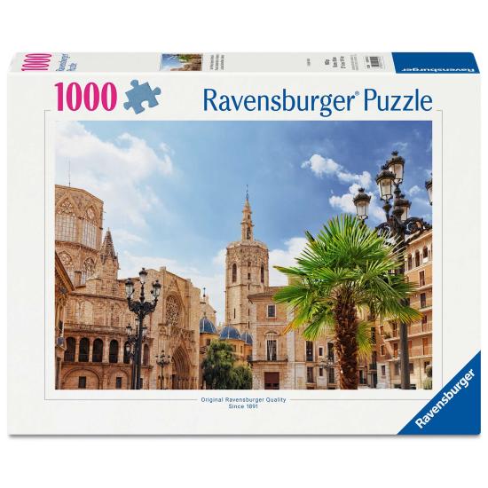 Puzzle Ravensburger Plaza De Santa María, Valencia 1000 peças