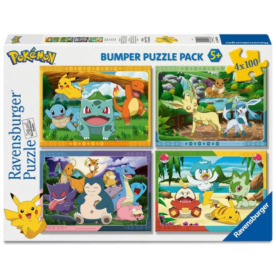 Puzzle Ravensburger Pokemon de 4 x 100 Peças