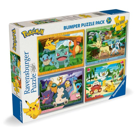 Puzzle Ravensburger Pokemon de 4 x 100 Peças