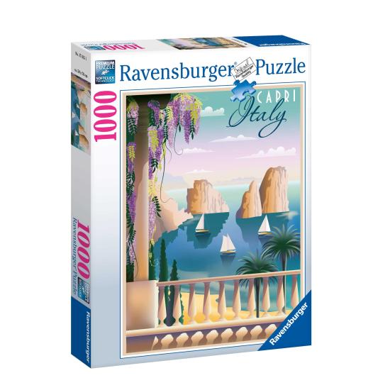 Puzzle Ravensburger Cartão Postal Capri de 1000 Pçs