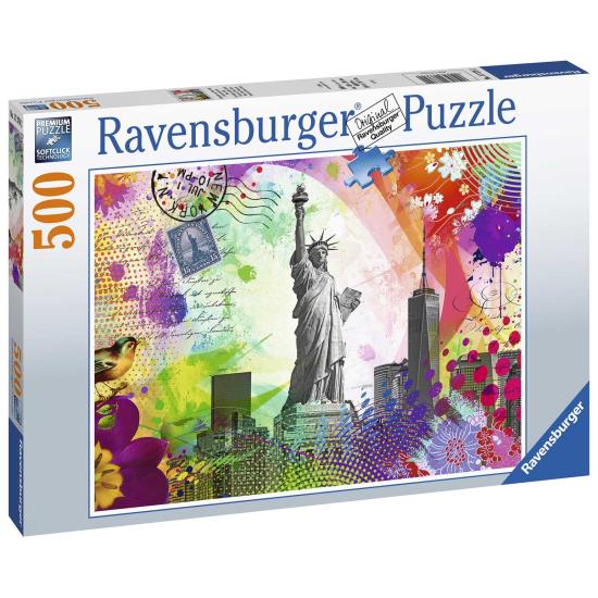 Puzzle Ravensburger Cartão Postal de Nova York de 500 Peças