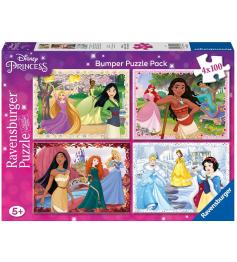 Puzzle Ravensburger Princesas Disney 4 x 100 peças