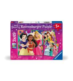Puzzle Ravensburger Princesas Disney de 3x49 peças