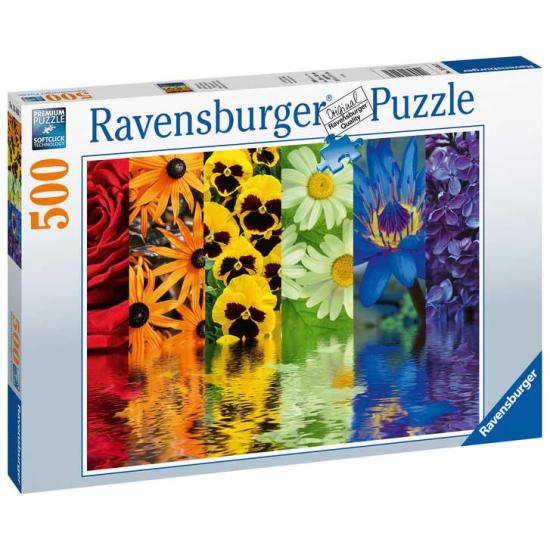 Puzzle de 500 peças com reflexos florais Ravensburger Puzzle de 500 peças com reflexos florais Ravensburger