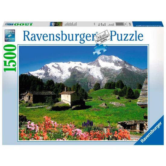Puzzle Ravensburger Mountain Shelter nos Alpes, 1500 peça