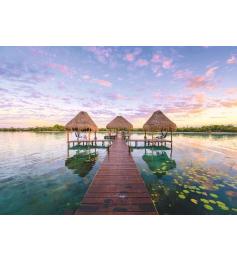 Puzzle Ravensburger Retiro Tropical de 1000 peças