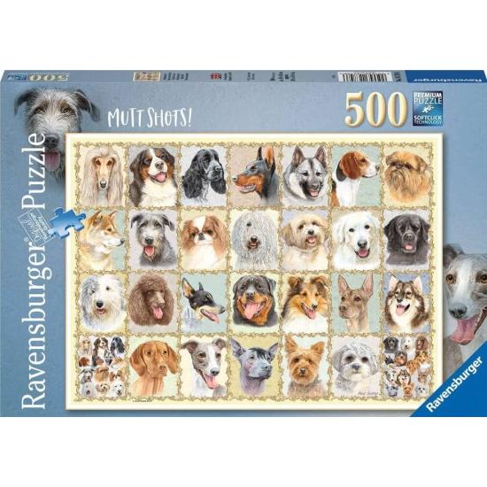 Puzzle Ravensburger Retratos de Cachorros 500 Peças