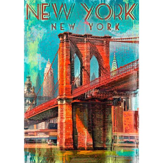 Puzzle retrô Ravensburger New York 1000 peças