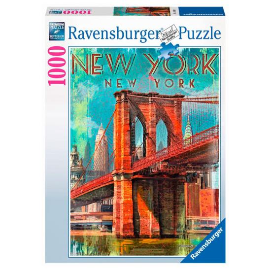 Puzzle retrô Ravensburger New York 1000 peças