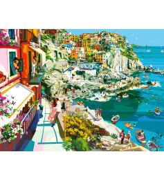 Puzzle Ravensburger Romance em Cinque Terre de 1500 peças