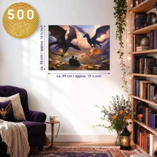 Puzzle Ravensburger Romantasy, Fourth Wing 500 Peças