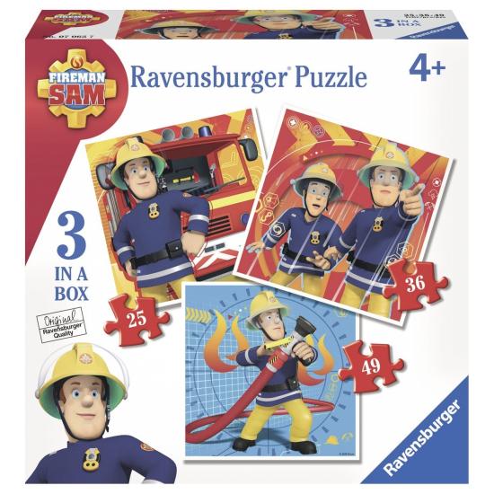 Puzzle Ravensburger Bombeiro Sam Progressivo 25+36+49