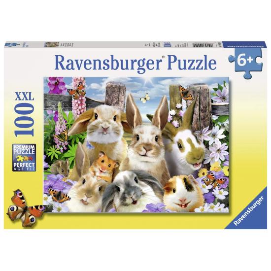 Puzzle de coelho de selfie Ravensburger XXL 100 peças